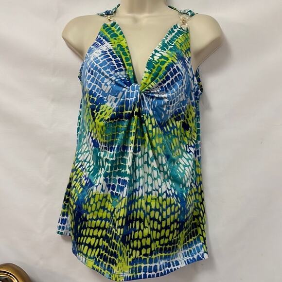 MICHAEL MICHAEL KORS MULTICOLORED TWIST FRONT‎ TOP SIZE S/P - Picture 1 of 3